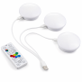 Northpoint 3er Set LED Spots RGB & Warmweiß wiederaufladbar Dimmbar Timer Touch Fernbedienung