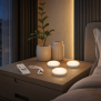 Northpoint 3er Set LED Spots RGB & Warmweiß wiederaufladbar Dimmbar Timer Touch Fernbedienung
