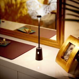 LED Tischlampe mit Ladestation stufenlos dimmbar Touchsensor warmweißes Licht 3000K für Innen