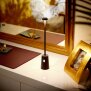 LED Tischlampe mit Ladestation stufenlos dimmbar Touchsensor warmweißes Licht 3000K für Innen