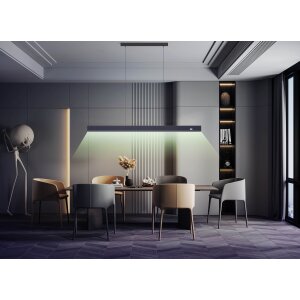 B-Ware LED Pendelleuchte mit Gestensteuerung Hängelampe 18W 120cm breit 4-stufig dimmbar
