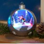B-Ware Northpoint LED Weihnachtskugeln Melodiefunktion mit rotierenden Figuren Batteriebetrieben Children Skates