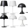 LED Design Tischleuchte aus Metall warmweißes Licht Schnurschalter inklusive energieeffizientes E27