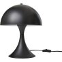LED Design Tischleuchte aus Metall warmweißes Licht Schnurschalter inklusive - Matt schwarz Curved