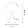 LED Design Tischleuchte aus Metall warmweißes Licht Schnurschalter inklusive - Matt schwarz Curved