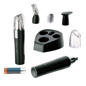 B-Ware 3-in-1 Nasenhaartrimmer und Augenbrauentrimmer batteriebetrieben spritzwassergeschützt