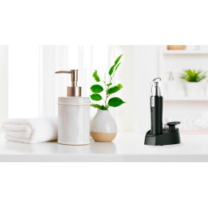 B-Ware 3-in-1 Nasenhaartrimmer und Augenbrauentrimmer batteriebetrieben spritzwassergeschützt