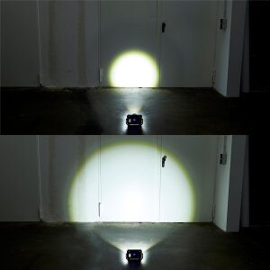 B-Ware LED Akku Baustrahler Arbeitsleuchte mit Leuchtfokussierung 4400mAh Akku Powerbank Funktion