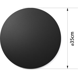 B-Ware LED Design Wandleuchte Backlight Schwarz Ø35cm Deckenlampe indirektes Licht - Schwarz L