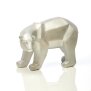 B-Ware LED Polyresin Figur Polarbär Silber mit integrierter warmweißer Lampe Dekoration Ambiente