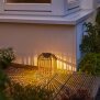 LED Solar Geflecht Laterne für Innen und Außen bis zu 8 Stunden Leuchtdauer Rattan Klein