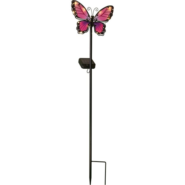 LED Solar Gartenstäbe Außenbereich automatische Beleuchtung umweltfreundlich - Schmetterling