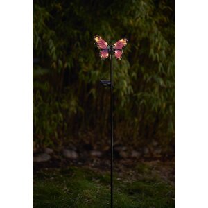 LED Solar Gartenstäbe Außenbereich automatische Beleuchtung umweltfreundlich - Schmetterling