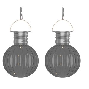 2er-Set LED Solar Glühbirnen Dämmerungssensor Befestigungsclip