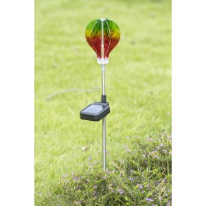 LED Solar Gartenstäbe Außenbereich automatische Beleuchtung - Heißluftballon Regenbogen