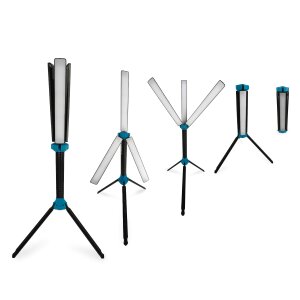 360° Akku LED Strahler IP20 mit Stativ 3 Lichtpanelen
