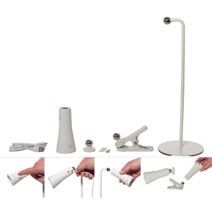 3in1 LED Akku Tischlampe 4-stufig dimmbar klatweißes Licht 6500K 150lm einfache Bedienung Touchtaste