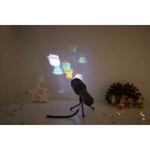 LED Projektor mit Stativ Nachtlicht Schlummerleuchte Kinderzimmer Dekoleuchte Batterie USB