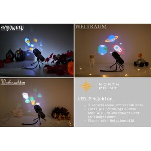LED Projektor mit Stativ Nachtlicht Schlummerleuchte Kinderzimmer Dekoleuchte Batterie USB