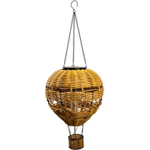 LED Heißluftballon aus Rattan mit integriertem Akku...