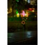 LED Solar Gartenstecker Sonnenblume mit Fiber Beleuchtung Glasfaser Außenbereich - RGB