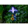 LED Solar Gartenstecker Sonnenblume mit Fiber Beleuchtung Glasfaser Außenbereich - RGB