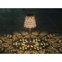 LED Solar Metal Tischleuchte Dekolampe Dämmerungssensor Schattenspiel orientalisch fuchsrot
