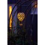 LED Solar Metall Heißluftballon LED Windlicht Dekolampe Dämmerungssensor Schattenspiel - fuchsrot
