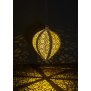 LED Solar Metall Hängeleuchte LED Windlicht Dekolampe Dämmerungssensor Schattenspiel - Beige