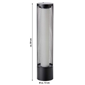 Northpoint LED Solar Stehlampe Flammenlichtsäule Gitteroptik für Außen 59cm hoch Dämmerungssensor Feuereffekt