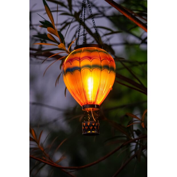 Northpoint LED Solar Laterne Heißluftballon – Bunt, Metallgestell, 600mAh Akku, Für Garten & Balkon