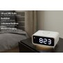 Digitales DAB+ Radio mit Wecker Kabelloser Ladestation Nachtlicht und USB-Ladeanschluss 5W - Weiß