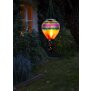 LED Solar Laterne Heißluftballon Windlicht Metall-Gestell Kunststoff Außenbereich Dekoration Garten Regenbogenfächer XL