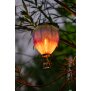 LED Solar Laterne Heißluftballon Windlicht Metall-Gestell Kunststoff Außenbereich Dekoration Garten Türkis Lila XL