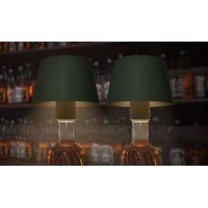 2er-Set LED Akku Tischlampe Flaschenlampe Tischleuchte mit Touchsensor 3000mAh - 2er-Set olivegrün