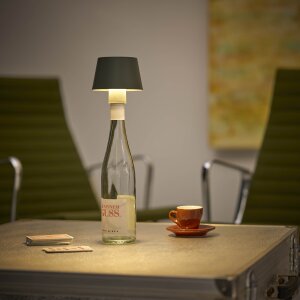 2er-Set LED Akku Tischlampe Flaschenlampe Tischleuchte mit Touchsensor 3000mAh - 2er-Set olivegrün