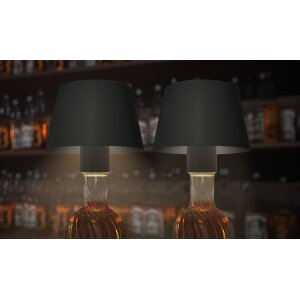 2er-Set LED Akku Tischlampe Flaschenlampe Tischleuchte mit Touchsensor 3000mAh Akku - 2er-Set grau
