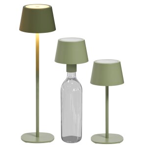 3in1 LED Tischlampe Flaschenleuchte in mintgrün max....