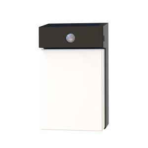 Aluminium Solar Wandleuchte Outdoor mit Bewegungsmelder IP54 dimmbar vertikal