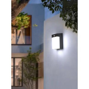 Aluminium Solar Wandleuchte Outdoor mit Bewegungsmelder IP54 dimmbar vertikal