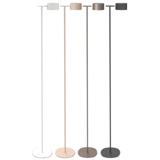 3-in-1 LED Akku Stehlampe  Dimmbar Flexibel als Steh- Tisch- & Wandleuchte Warmweißes Licht (3000K)