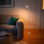 3-in-1 LED Akku Stehlampe  Dimmbar Flexibel als Steh- Tisch- & Wandleuchte Warmweißes Licht - beige