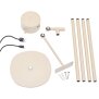3-in-1 LED Akku Stehlampe  Dimmbar Flexibel als Steh- Tisch- & Wandleuchte Warmweißes Licht - beige