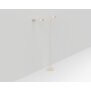 3-in-1 LED Akku Stehlampe  Dimmbar Flexibel als Steh- Tisch- & Wandleuchte Warmweißes Licht - beige
