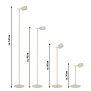 3-in-1 LED Akku Stehlampe  Dimmbar Flexibel als Steh- Tisch- & Wandleuchte Warmweißes Licht - beige