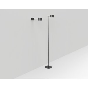 3-in-1 LED Akku Stehlampe  Dimmbar Flexibel als Steh- Tisch- & Wandleuchte Warmweißes - schwarz