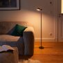 3-in-1 LED Akku Stehlampe  Dimmbar Flexibel als Steh- Tisch- & Wandleuchte Warmweißes - schwarz