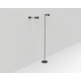3-in-1 LED Akku Stehlampe  Dimmbar Flexibel als Steh- Tisch- & Wandleuchte Warmweißes - schwarz