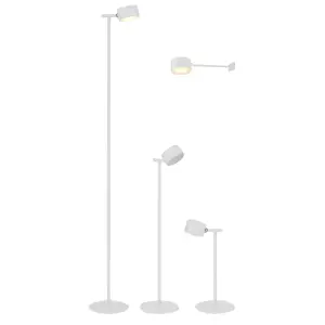 3-in-1 LED Akku Stehlampe  Dimmbar Flexibel als Steh- Tisch- & Wandleuchte Warmweißes Licht (3000K)