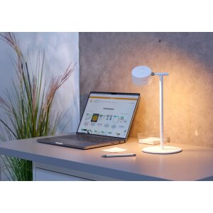 3-in-1 LED Akku Stehlampe  Dimmbar Flexibel als Steh- Tisch- & Wandleuchte Warmweißes Licht (3000K)